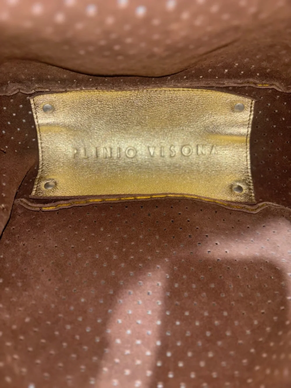 Plinio Visonà gold metallic top handle tote - Picture 2 of 10